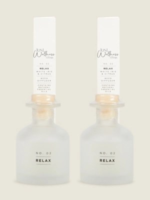 White No 2. Relax Scented Reed Diffuser Set pf 2 at ASDA