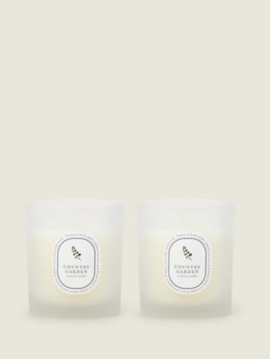 Pink Modern Cottage Boxed Scented Candle Set of 2 at ASDA