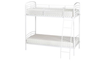 Home Metal Detachable Bunk Bed White Beds at ASDA