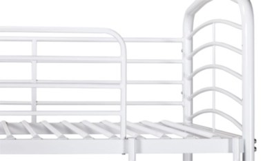 Metal Detachable Bunk Bed White Kids Beds at ASDA