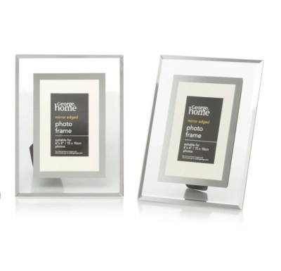 Glass Photo Frame 6 x 4 Inch 2 pack Photo Frames at ASDA