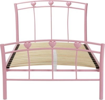 Home Hearts Bed Pink Beds at ASDA
