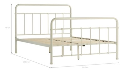 Home Yvonne Bed in Ivory King Size Beds at ASDA