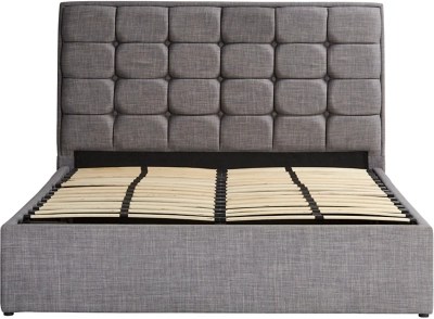 Home Liam Gas Lift Ottoman Bed in Light Grey Double Beds
