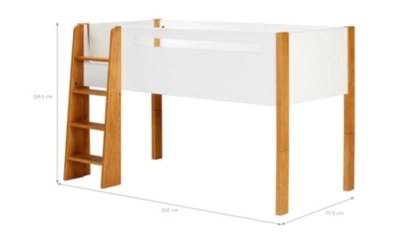 Alfie Mid Sleeper Bed Two Tone Kids Beds at ASDA