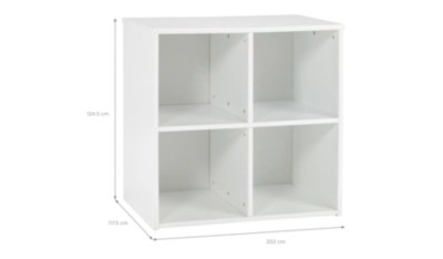 Alfie Storage Cube and 4 Drawers White Kids Bedroom at ASDA