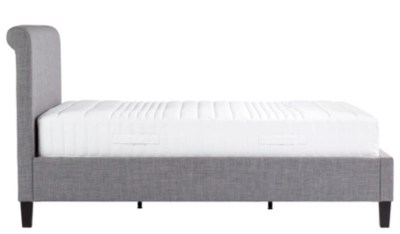 Home Antonio Scroll Bed in Light Grey King Size Beds at ASDA