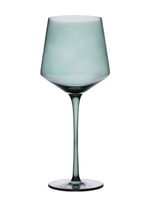 Smokey Green Wine Glass Set of 4 at ASDA