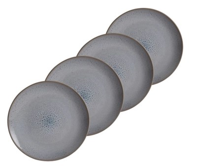 Grey Reactive Glaze Dinner Plate Set of 4 at ASDA