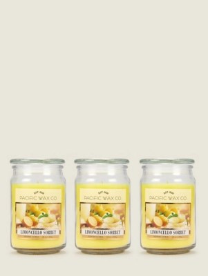 Yellow Pacific Wax Co Limoncello Sorbet Jar Candle Set of 3