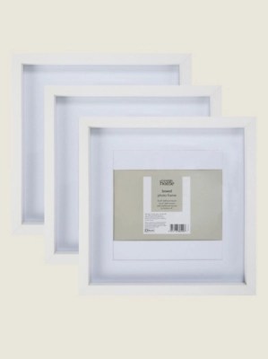 White Box Frame 6 x 6 Inch Set of 3 at ASDA