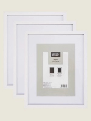 White Photo Frame 8 x 6 Inch Set of 3 at ASDA
