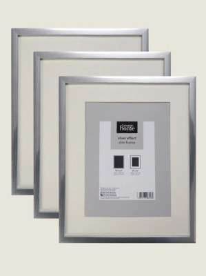 SilverTone Photo Frame 8 x 6 Inch Set of 3 at ASDA