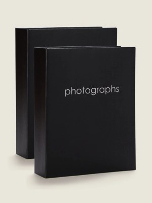 Black Photo Album Set of 2 at ASDA