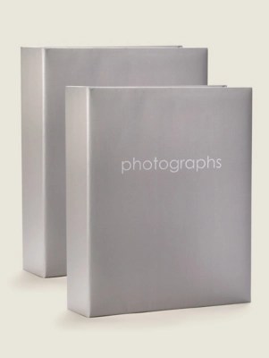 Grey Photo Album Set of 2 at ASDA