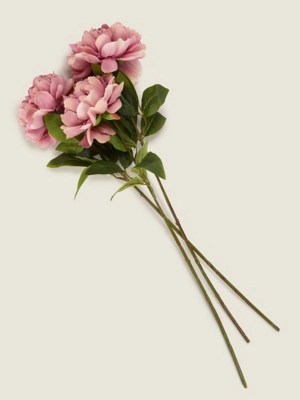 Pink Peony Stem Set of 3 at ASDA