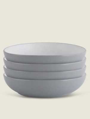 Grey Twotone Pasta Bowls Set of 4 at ASDA