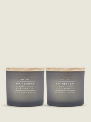 Just Wellness No. 3 Spa Retreat Ylang Ylang and Cedarwood Candle Set