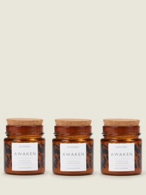 Awaken Vanilla & Cardamon Candle Set of 3 at ASDA