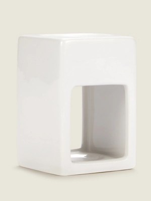 White Square Oil Burner Set of 2 at ASDA