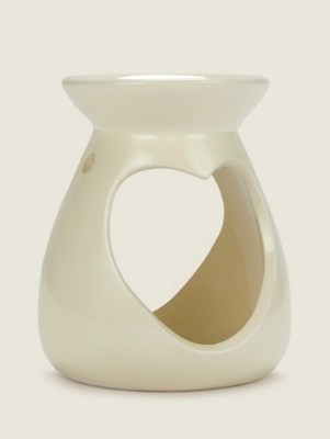 Cream Heart CutOut Oil Burner Set of 2 at ASDA