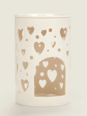 Cream Heart CutOut Oil Burner Set of 2 at ASDA