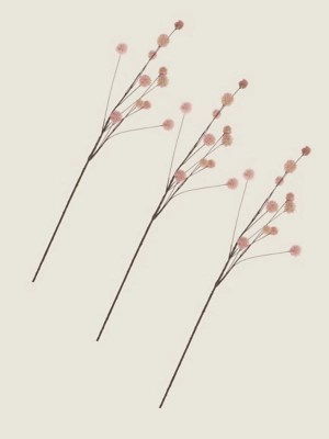 Pink Mini Plastic Balls Stem Set of 3 at ASDA