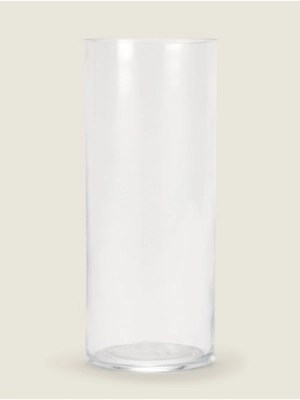 Clear Cylindrical Vase at ASDA