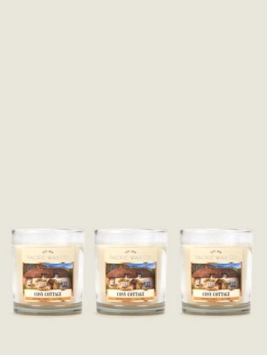 Pacific Wax Co Cosy Cottage Small Jar Candle Set of 3 at ASDA