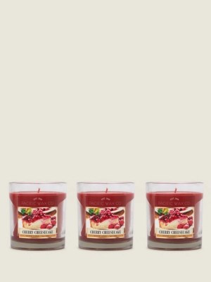 Pacific Wax Co Cherry Vanilla Small Jar Candle Set of 3 at ASDA