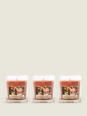 Pacific Wax Co Gingerbread Small Candle Set of 3 at ASDA