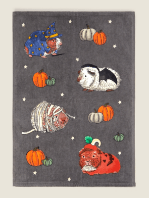 Halloween Guinea Pigs Guest Towel Set of 2 at ASDA
