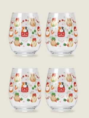 Christmas Tumbler Set of 4 at ASDA