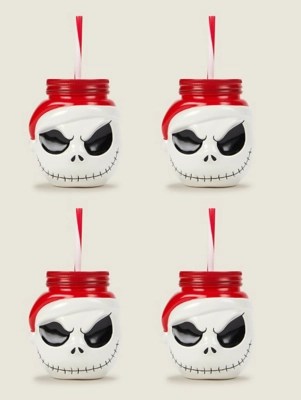 Disney Nightmare Before Christmas Mason Jar Set of 4 at ASDA