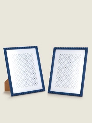 Navy Injection Beaded Frame 8 x 6 Inch Set of 2 at ASDA