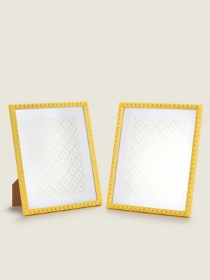 Yellow Injection Beaded Frame 8 x 6 Inch Set of 2 at ASDA