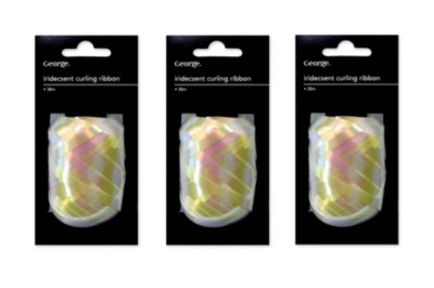 Iridescent Curling Ribbon Set of 3 at ASDA