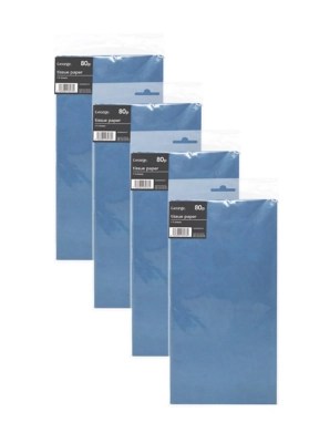 Plain Blue Tissue Paper Set of 4 at ASDA