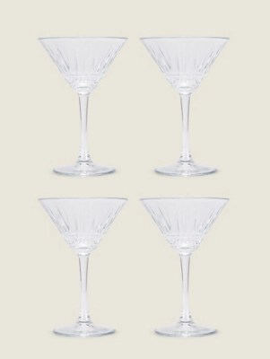 Elysia Martini Glass Set of 4 at ASDA