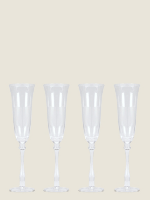 Bell Shape Champagne Glass Set of 4 at ASDA