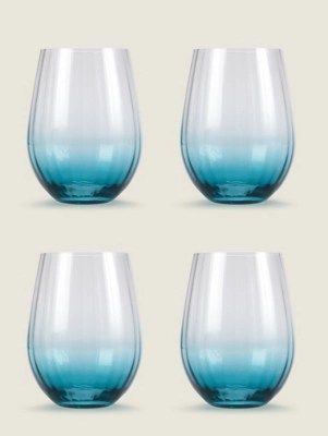Blue Ombre Tumbler Set of 4 at ASDA