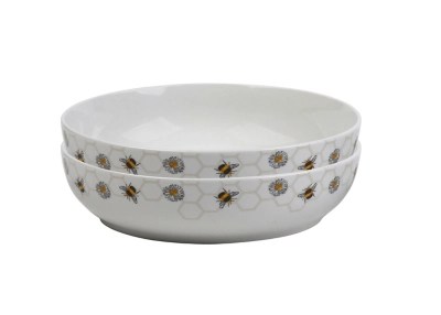 White Bee Pasta Bowl Set of 2 at ASDA