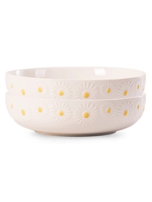 White Daisy Pasta Bowl Set of 2 at ASDA