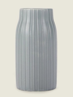 Grey Ribbed Vase Set of 2 at ASDA