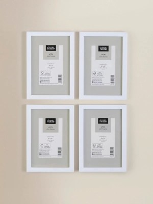 White Plastic Frame 6x4 Inch Set of 5 at ASDA