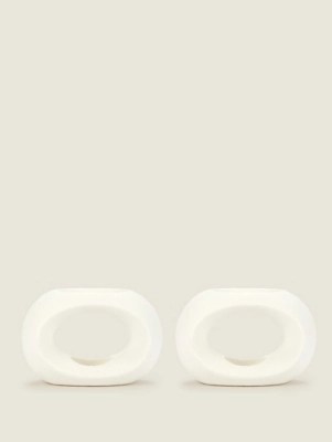 White Textured OvalShaped Ceramic Oil Burner Set of 2 at ASDA