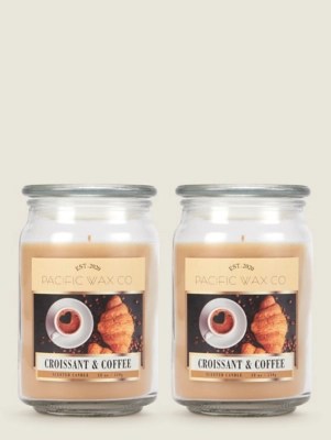Pacific Wax Co. Jar Crossiant and Coffee Set of 2 at ASDA