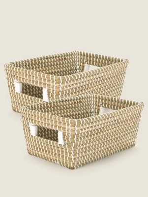Natural Trend Storage Basket Set of 2 at ASDA