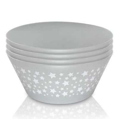 Grey Star Print Serving Bowls Set of 4 at ASDA