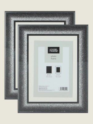 Silver Glitter Ombre Frame 7x5 Inch 2 Pack at ASDA
